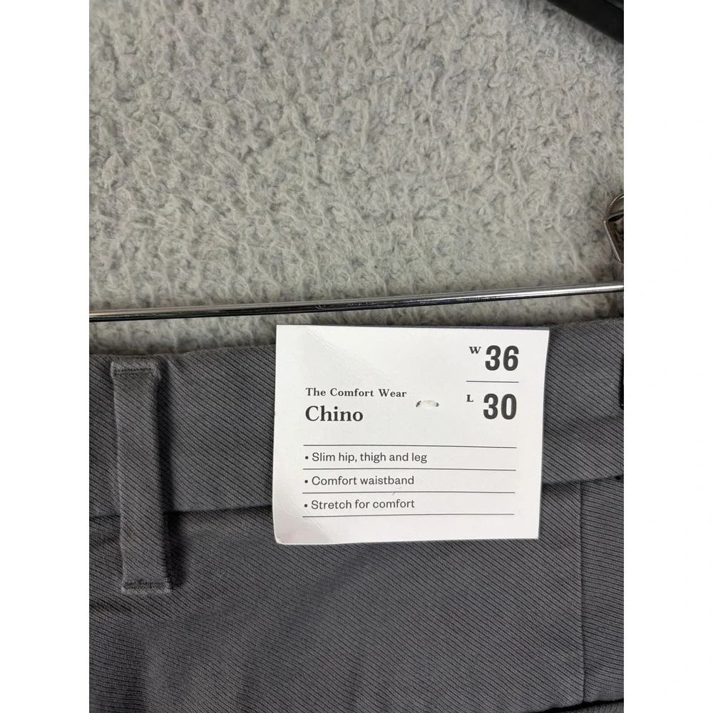 Goodfellow & Co Pants Mens 36x30 Gray Slim Fit Stretch Chino Casual Mens Comfort